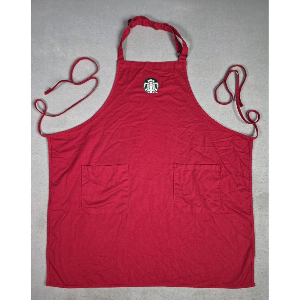 Starbucks Red‎ Barista Apron Rare Holiday Edition Authentic Employee Uniform